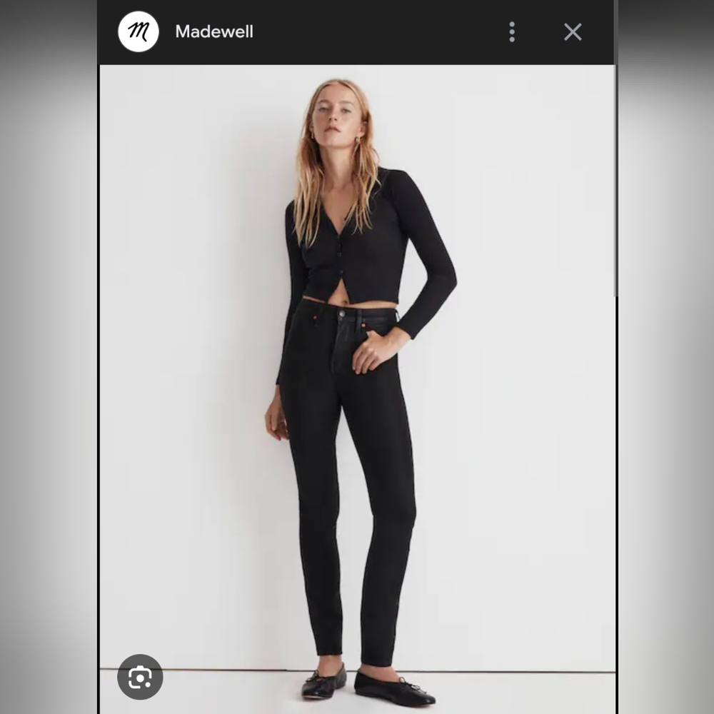 Madewell Stovepipe Black Jeans